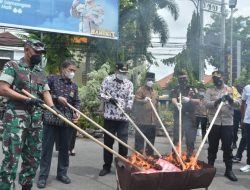 Polres Lamongan Musnahkan Hasil Operasi Cipta Kondisi