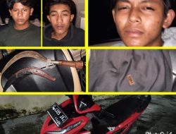 Bacok Kepala Korban dengan Celurit, Tiga Pelaku Ditahan Petugas