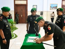 Tongkat Komando Komandan Distrik Militer 0813 Bojonegoro Resmi Berganti