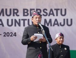 Sambutan Pj. Gubernur di HUT ke-79 Provinsi Jawa Timur, Lamongan Hasilkan Padi Terbesar se-Jatim