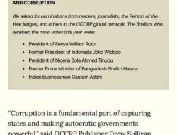 Memprihatinkan: Versi OCCRP, Jokowi Salah Satu Tokoh Dunia Paling Korup