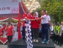 Berangkatkan Jalan Sehat Harkop, Wabup Nurul Bersyukur Peserta Antusias