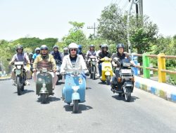 Bupati Yes Kenalkan Potensi Wisata Waduk Gondang ke Scooterist Jatim
